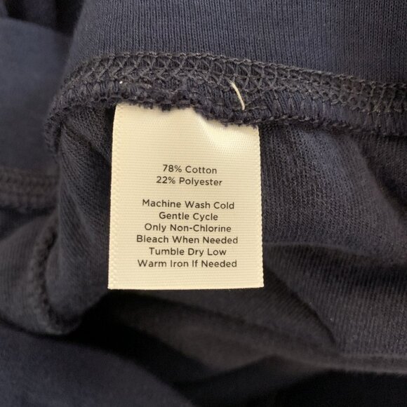 Talbots Womens M NEW Terry Pull On Pants Navy Blue Drawstring Lounge Comfy Knit - Picture 7 of 12